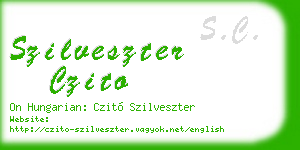 szilveszter czito business card