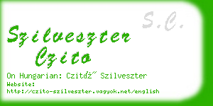 szilveszter czito business card